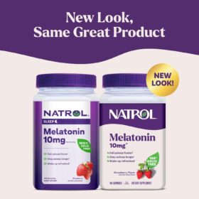 Natrol Melatonin Gummies 10mg - 140 Count Sleep Aid for Adults - Drug-Free, Vegetarian, Strawberry Flavor - 70 Day Supply
