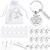 Yinkin 12-Pack Employee Appreciation Gift Set – Inspirational Stainless Steel Keychains with Thank You Cards & Organza Bags for Office Staff, Teachers & Coworkers