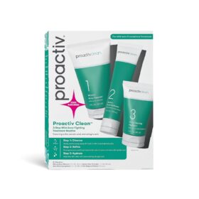 Proactiv+ Clean Acne Treatment Kit - 3 Step Routine with Pimple Patches, Sulfur Cleanser & Azelaic Acid Serum for Sensitive Skin