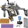 Automatic Shell Ejecting Foam Blaster Toy Gun with Scope, 100 Darts & 40 Shells – Outdoor Tactical Target Shooting Kit for Kids & Adults