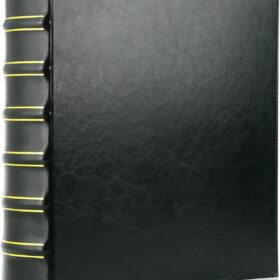 LETVPVOW Vintage Leather 3-Ring Binder – 2 Inch D-Ring Hardback Organizer for 8.5 x 11 Paper – Dark Green Bookstyle Binder for Office, School & Photo Albums