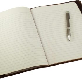 Rustic Ridge Refillable Genuine Leather Composition Notebook Cover – Fits Standard & Moleskine XL (Vintage Brown)