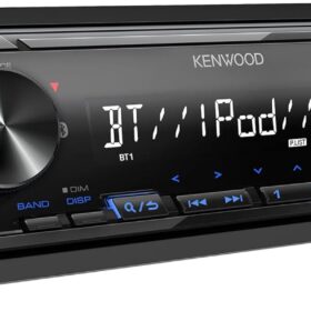KENWOOD KMM-BT270U Bluetooth Digital Media Receiver - Single DIN Car Stereo with USB, 13-Band EQ & Variable Color Illumination