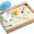 Executive Sandbox Desktop Zen Garden - 8x10 Inch Beach Themed Office Decor & Stress Relief Kit with Hardwood Frame, Ultra-Fine Sand, and 7 Seaside Accessories
