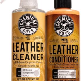 Chemical Guys SPI109_16 Leather Cleaner and Conditioner Complete Interior Care Kit - pH Balanced Formula for Car Seats, Furniture, Shoes & Accessories - 16 oz (2 Pack)