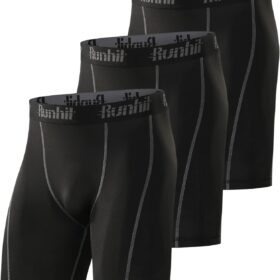 Runhit Men's Compression Shorts – Performance Spandex Base Layer for Running, Workout & Athletic Training