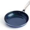 Blue Diamond 8 Inch Ceramic Nonstick Frying Pan - Diamond Infused Skillet, PFAS Free, Metal Utensil & Oven Safe up to 600°F, Blue