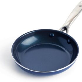 Blue Diamond 8 Inch Ceramic Nonstick Frying Pan - Diamond Infused Skillet, PFAS Free, Metal Utensil & Oven Safe up to 600°F, Blue