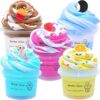 5 Pack Deluxe Butter Slime Kit for Kids – Super Soft Non-Sticky Putty with 2-Toned Colors | Strawberry, Ice Cream & Cotton Candy Party Favors