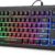 RII RGB Backlit Wired Gaming Keyboard - Compact 87-Key USB Computer Keyboard with Silent Click, Rainbow LED, Anti-ghosting for Laptop, PC, Windows & Mac