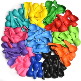 100 PCS Premium Latex Party Balloons – 12 Inch Assorted Rainbow Colors Bulk Pack for Birthdays, Weddings & Event Decorations