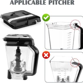 72OZ Replacement Lid for Ninja Blender - Top Locking Cover Compatible with BL642, BN701, BL610 & More Models