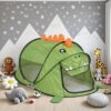FOURSJOY Dinosaur Pop Up Play Tent for Kids – Portable, Foldable Indoor & Outdoor Playhouse with Carry Bag