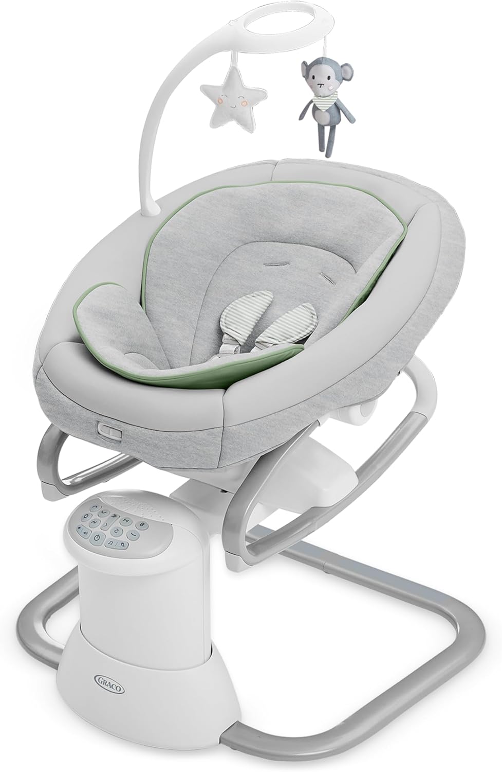 Graco Soothe 'n Calm Baby Swing with Removable Rocker - 8 Motion Directions, Portable Seat & Soothing Sounds