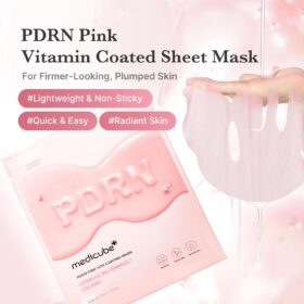 Medicube PDRN Pink Vita Coating Sheet Mask (10 Pack) | Korean Salmon DNA & Collagen for Glass Skin Hydration, Firming, & Brightening | Essential K-Beauty Face Mask Treatment