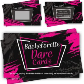 Bachelorette Party Scratch Off Dare Cards – 52 Hilarious & Naughty Party Games for Bride Tribe & Girls Night