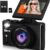 Digital Camera 5K UHD Compact Vlogging Camera with 64GB SD Card, 80MP Point and Shoot with 3" Flip Screen & 18X Zoom for YouTube & Beginners (Black)