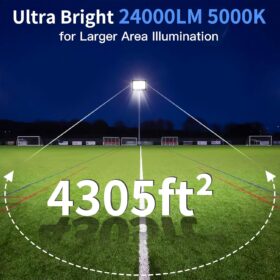 Ultra-Bright 200W LED Flood Light (2-Pack) - 24,000LM 5000K Daylight Security Light with 10ft Plug and Waterproof IP66 Design for Yard, Garage, and Stadium