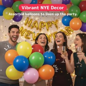 Prextex 300-Pack 12-Inch Party Balloons - 10 Vibrant Rainbow Colors, Premium Strong Latex for Helium or Air, Ideal for Birthday Decorations & Arches