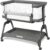 Papablic Baby Bassinet - Bedside Sleeper with Adjustable Height, Breathable Mesh, and Easy Fold Design for Newborns (Gray)