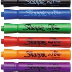 Sharpie Flip Chart Markers – Low-Odor, No-Bleed Bullet Tip, Assorted Colors, 8-Count
