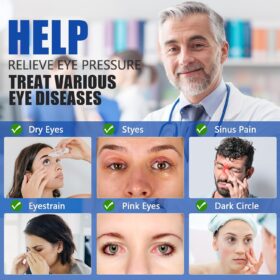 Electric Heated Eye Mask for Dry Eyes - Washable Warm Compress with Flaxseed, Timer & Temp Control for Blepharitis, MGD, Styes, Puffy Eyes & Sleep (Deep Blue)