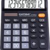 CATIGA CD-2786 Desktop Calculator – 12-Digit LCD with Sensitive Big Buttons, Dual Solar & Battery Power for Office, Home & School