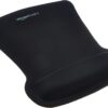 Amazon Basics Gel Ergonomic Mouse Pad with Wrist Rest - Rectangular, Non-Slip Base, Black - Pack of 20