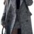 chouyatou Women's Classy Herringbone Wool Blend Trench Coat – Double-Breasted Winter Overcoat with Notch Lapel