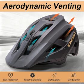 KINGBIKE NTA-8776 Certified Electric Bike Helmet – Professional High-Speed MTB Helmet with Adjustable Visor & Action Camera Mount for Adults