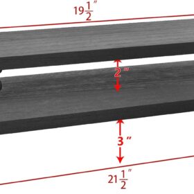 Ikee Design 2-Piece Black Wooden Display Riser Set - Farmhouse Cupcake Stands, Countertop Serving Trays, and Monitor Riser for Home & Office