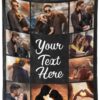 Custom Photo Blanket Throw - Personalized Soft Flannel Fleece with Text & Pictures - Custom Gift for Mom, Dad, Couples, Weddings & Holidays
