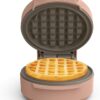 bella Snack-n-Store Mini Waffle Maker – 4-inch Stackable Belgian Waffle Iron with EverGood™ Ceramic Nonstick, Customizable Plates, Cool Touch Handle, & Cord Wrap – Perfect for Paninis, Donuts & Hash Browns (Blossom)
