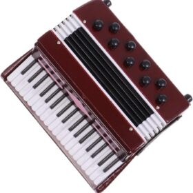 Vintage Miniature Accordion Sculpture – Unique Musician Gift, Desktop & Bookshelf Accent Decor
