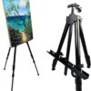 Ns Jymb 66" Professional Artist Easel Stand - Adjustable Portable Metal Painting Easel with Carry Bag for Tabletop & Floor Display, Canvas Art & Wedding Signs