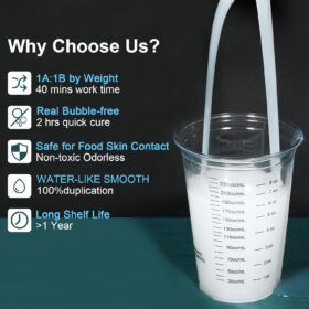 CHANGTIKEJI Platinum Silicone Mold Making Kit – 16lb (282oz) 10A Liquid Rubber for Resin, Candle & Soap Casting | Food Grade, Fast Cure, No Bubbles