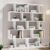 Cozy Castle Set of 2 S-Shaped Geometric Bookcases – 62 inch Tall Modern Bookshelf, 5-Tier Open Display Rack and Room Divider for Home Office, White