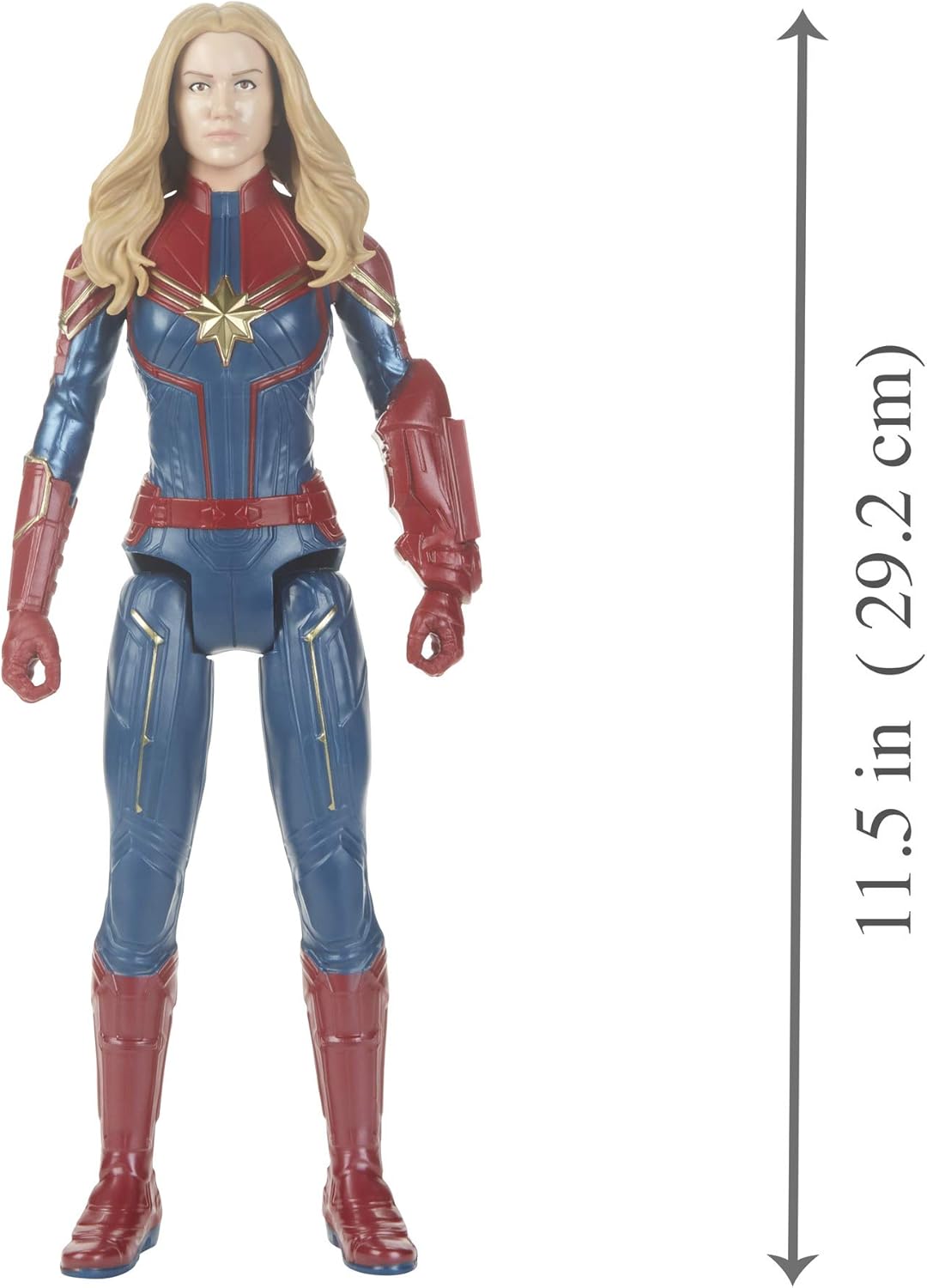 Marvel Avengers: Endgame Titan Hero Power FX Captain Marvel 12-Inch Action Figure with Launchers & Sounds