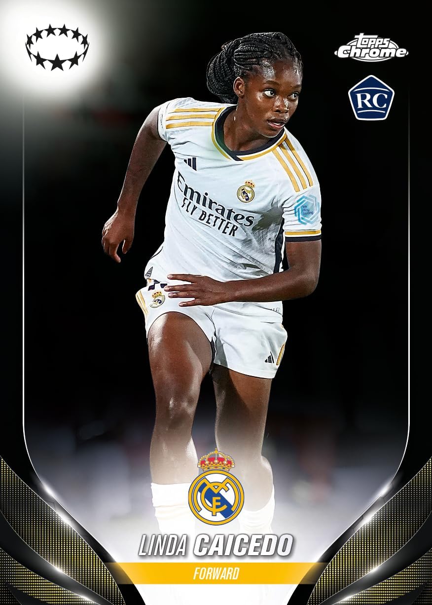2023-24 Topps Chrome UEFA Women's Champions League Soccer Trading Cards Retail Box - 7 Packs