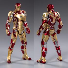 OVONNI 7-Inch MK42 Iron Man 1/10 Scale Action Figure - Anniversary Edition Collectible with Articulated Joints and Accessories