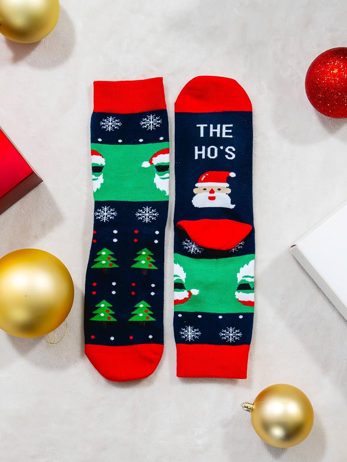 IRISGOD Novelty Christmas Socks – Funny & Festive Unisex Stocking Stuffers for Men & Women