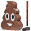 Giant Poop Pinata - Funny Pull String Party Decoration for Kids Birthdays, Cinco de Mayo & Fiesta Games