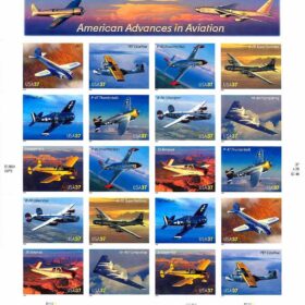 American Advances in Aviation Collectible Stamps Sheet - USPS Scott 3916-25 (20 Stamps)
