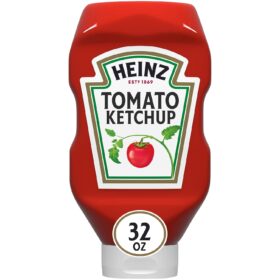 Heinz Tomato Ketchup (32 oz Bottle) – Gluten Free, Rich & Thick Condiment for Burgers, Fries & Dipping
