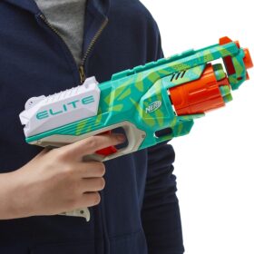 NERF Elite Disruptor Dynamic Green Dart Blaster with Rotating Drum & Slam Fire – Amazon Exclusive Outdoor Toy for Boys & Girls