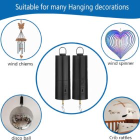 2 Pack Battery Operated Wind Spinner Motors – 24 RPM Rotating Motor for Hanging Ornament Displays, Wind Chimes, and Mobiles (Battery Not Included)