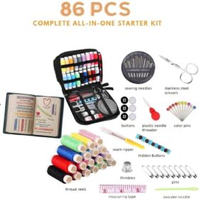 2026 Upgraded Embroidery Stitch Book Kit – 86-Piece Portable All-in-One Set with 106 Patterns, Tools & Tutorials for Adults and Beginners