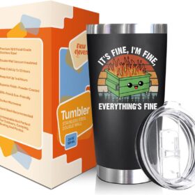 Funny Coworker Gifts For Women & Men – 20 Oz Stainless Steel Insulated Tumbler – Novelty Work Bestie, Boss, & Office Birthday Present