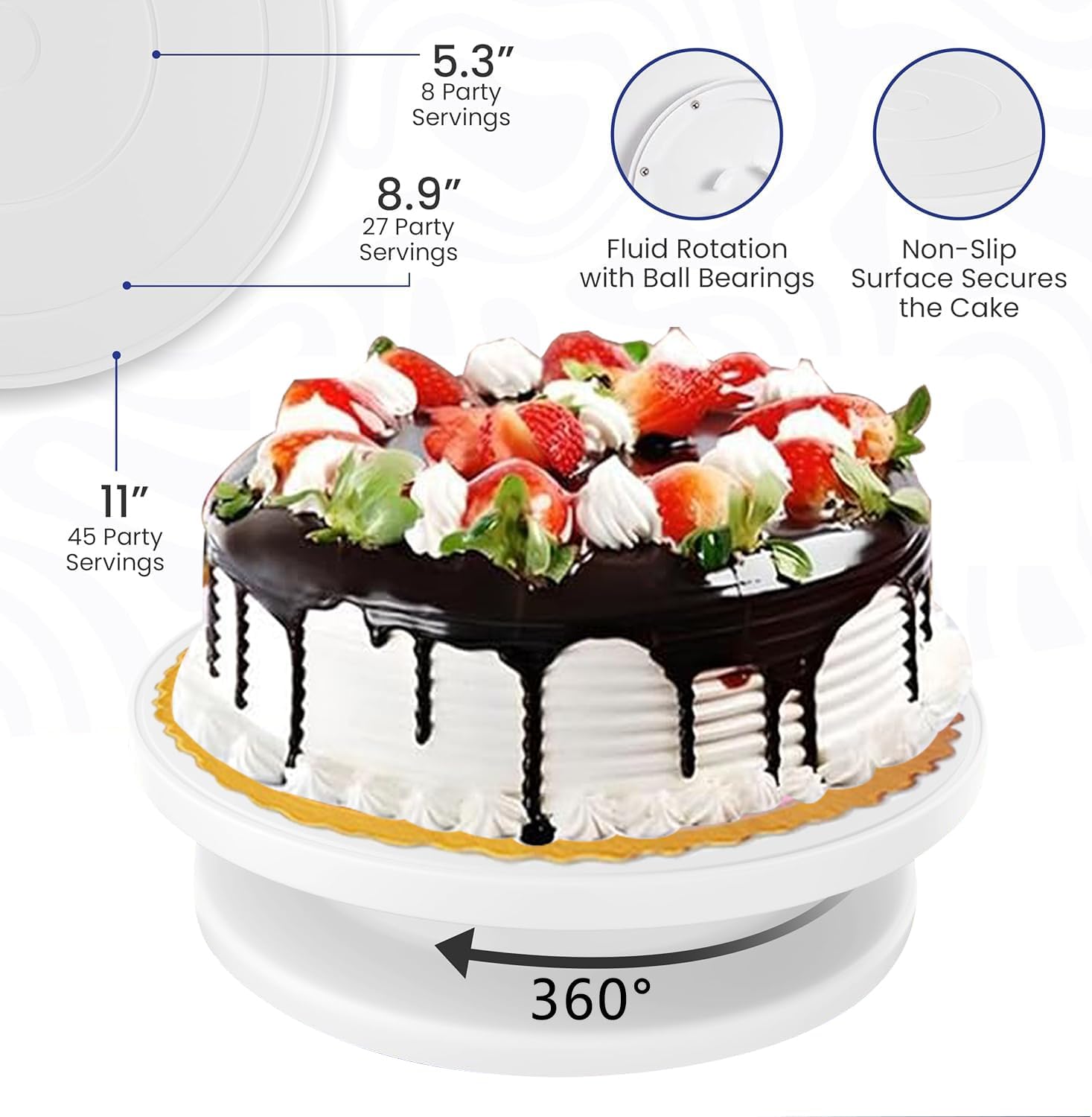 Ultimate 540-Piece Cake Decorating Kit & Bakeware Set - 4 Springform Pans, Rotating Turntable, 55 Piping Tips & 200 Cupcake Liners - Complete Baking Supplies for Beginners & Professionals