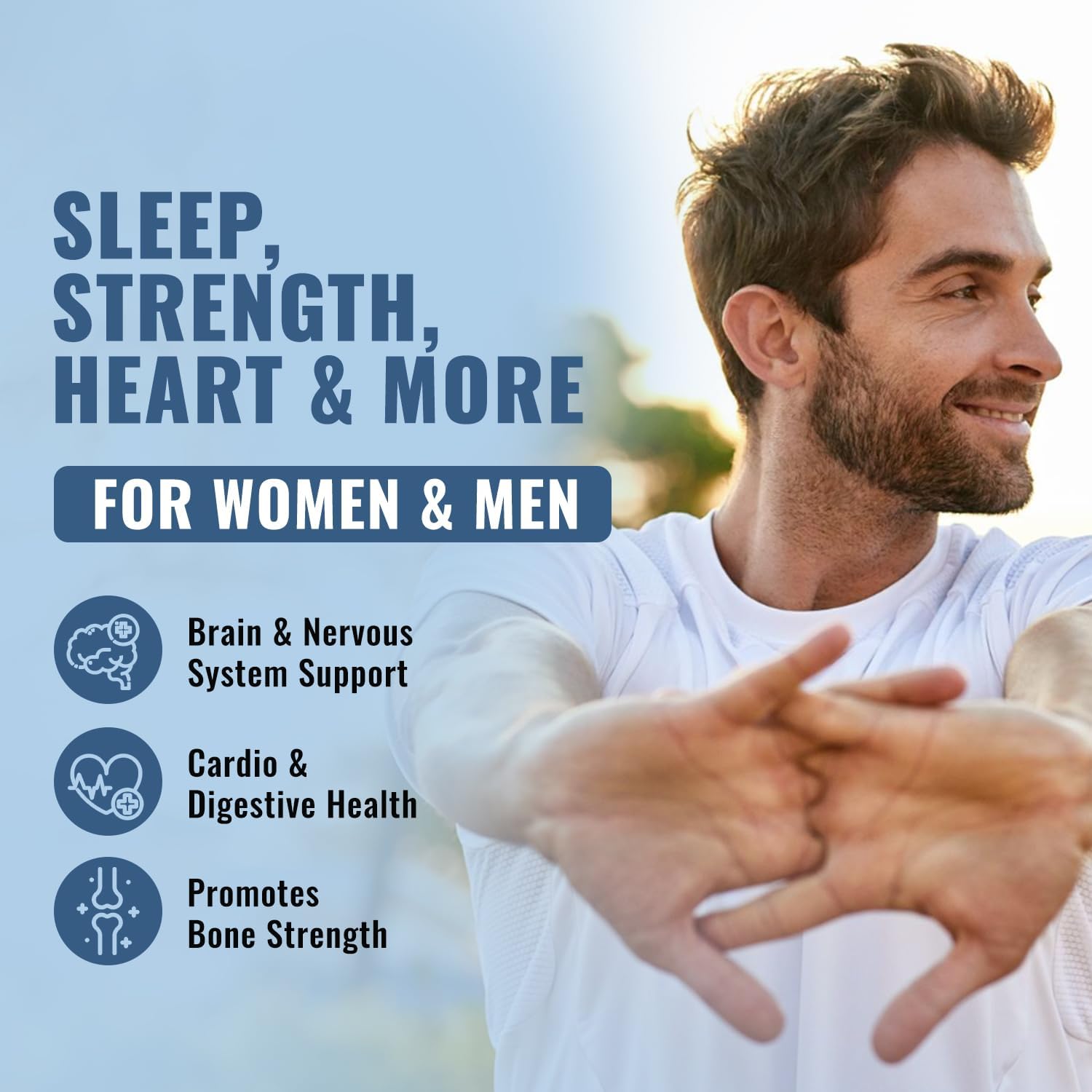 High Absorption 10-in-1 Magnesium Complex 500mg | with Glycinate, Citrate & B6 | Non-GMO Vegan Support for Sleep, Muscle Recovery, Bone & Heart Health (45 Day Supply)